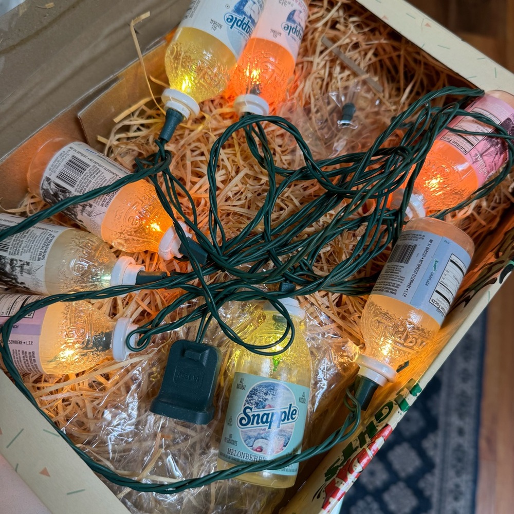 Vintage Snapple Holiday Lights